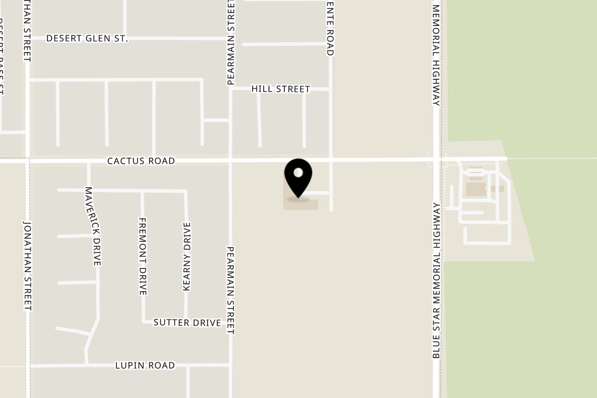 Map showing the location of Gridiron Pizza Adelanto on 11965 Cactus Rd #H in Adelanto